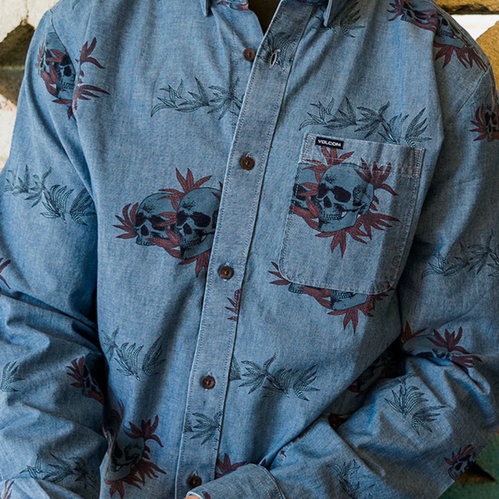 VOLCOM RISE AND STONE LONG SLEEVE SHIRT